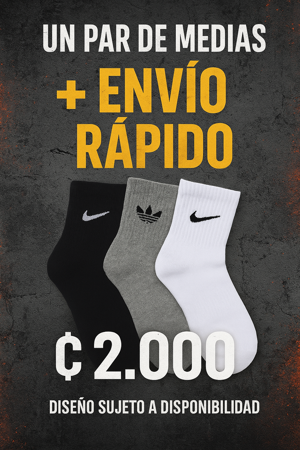ENVIO RAPIDO + UN PAR DE MEDIAS